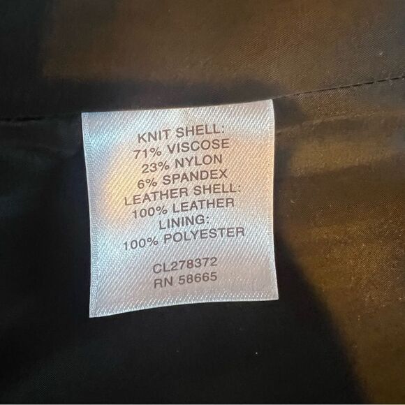 Classiques Entier leather/ knit jacket black size S/M - Picture 6 of 7